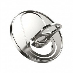 Soda Can Lid Design Magnetic Ring Phone Holder With Kickstand (Silver)