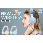 Wholesale Fluffy Over-Ear Bluetooth Headphones with LED Paw Design - Comfortable Skin-Friendly Wear MSL807 for Universal Cell Phone And Bluetooth Device (Blue)