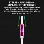 Wholesale Auxiliary Music Cable 3.5mm to 3.5mm Wire Cable with Metallic Head (Hot Pink)