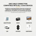 Wholesale Auxiliary Music Cable 3.5mm to 3.5mm Wire Cable with Metallic Head (Hot Pink)