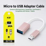 Wholesale Micro USB to OTG USB Data / Charge and Sync Cable Adapter 6 inch (Rose Gold)