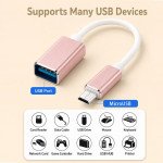 Wholesale Micro USB to OTG USB Data / Charge and Sync Cable Adapter 6 inch (Rose Gold)