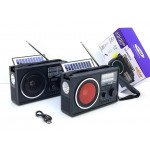 Wholesale Solar-Powered Bluetooth Speaker with AM/FM Radio, Rechargeable - NS9962 for Universal Cell Phone And Bluetooth Device (Black)