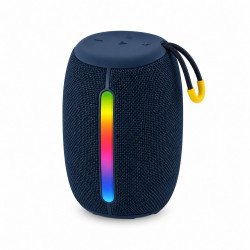RGB Light Cylinder Design Bluetooth Speaker with Strap (Blue)