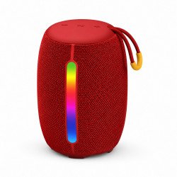 RGB Light Cylinder Design Bluetooth Speaker with Strap (Red)