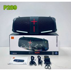 Large Drum Design RGB Light Bluetooth Wireless Boombox Speaker (Black)