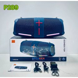 Large Drum Design RGB Light Bluetooth Wireless Boombox Speaker (Blue)