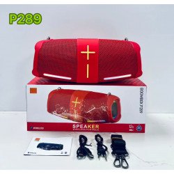 Large Drum Design RGB Light Bluetooth Wireless Boombox Speaker (Red)