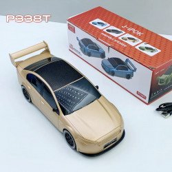 Racing Sports Car with Wing Design Portable Bluetooth Speaker (Gold)