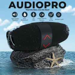 Extreme Pro Drum Design Bluetooth Speaker with LED Lights (Black)