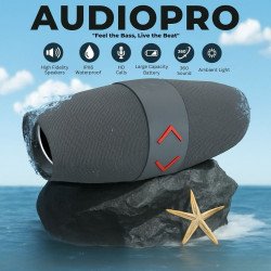 Extreme Pro Drum Design Bluetooth Speaker with LED Lights (Gray)