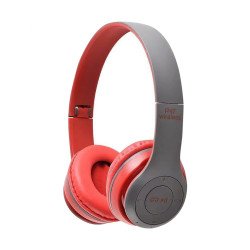 Wireless Bluetooth Over-Ear Headphones - Lightweight, Compact & Stylish Design, High-Fidelity Sound P47 for Universal Cell Phone And Bluetooth Device (Red)
