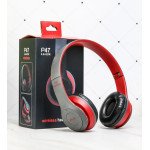 Wholesale Wireless Bluetooth Over-Ear Headphones - Lightweight, Compact & Stylish Design, High-Fidelity Sound P47 for Universal Cell Phone And Bluetooth Device (Red)