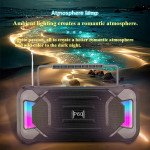 Wholesale Carry Handle RGB LED Lights Wireless Portable Bluetooth Speaker P60 for Universal Cell Phone And Bluetooth Device (Blue)