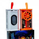 Wholesale Mecha Bluetooth Speaker: Transparent Steel Cannon Design, Light Rhythm, TWS Subwoofer P90 for Universal Cell Phone And Bluetooth Device (Orange)