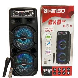 Party Bluetooth Speaker: Multi-Function, Wireless, LED Screen, USB Support QS222 for Universal Cell Phone And Bluetooth Device (Black)