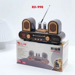 Cool Fancy Retro Classic Portable Bluetooth Speaker with AM FM SW Radio (Bronze)