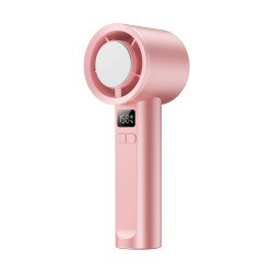 LED High Speed Handheld Cooling Fan 150 Speeds (Pink)
