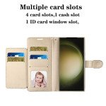 Wholesale Ribbon Bow Crystal Diamond Wallet Case for Samsung Galaxy S23 Ultra (Light Blue)