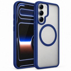 Matte Translucent Magnetic MagSafe Case for Samsung Galaxy S26 Ultra (Blue)
