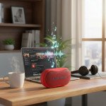 Wholesale Portable Curved Bluetooth Speaker with FM Radio, USB, Micro SD Slots & Detachable Strap S29 (Blue)