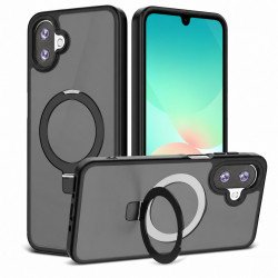MagSafe Phone Case with Magnetic Ring Kickstand for Samsung Galaxy A07 4G / A06 4G / A06 5G (Black)