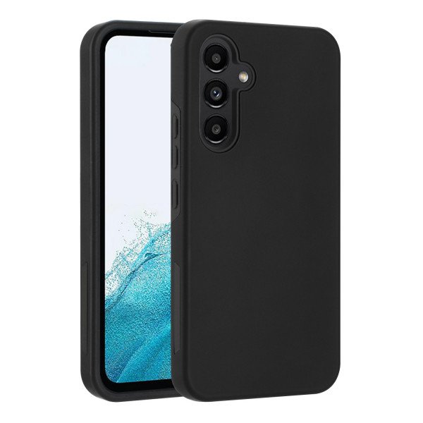 Wholesale Glossy Dual Layer Armor Defender Hybrid Protective Case Cover for Samsung Galaxy A54 5G (Black)
