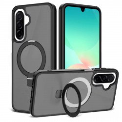 MagSafe Phone Case with Magnetic Ring Kickstand for Samsung Galaxy A57 (Black)