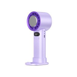 T-89 Handheld Portable Fan with Ice Cooling Plate with Stand (Purple)