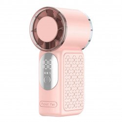 Mini Portable Fan with 0-199 Adjustable Speed (Pink)