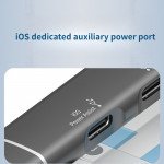 Wholesale 5-in-1 USB Hub Station Multi-Port Adapter with Micro SD Card Reader Charging Station - Type C and USB A Compatible TC07 for Universal Cell Phone, Device and More (Black)