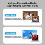 Wholesale 2-in-1 USB C to HDMI Nylon Braided Cable 6.5FT with 60W PD Charging Port - 4K Video Adapter Cord for Universal Cell Phone And Bluetooth Device (White)
