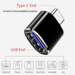 Wholesale Type C to USB Adapter Male to Female USB OTG Extension Cable Compatible Support USB Flash Drive Mouse Keyboard Microphone for Universal USB Type-C Devices (Black)