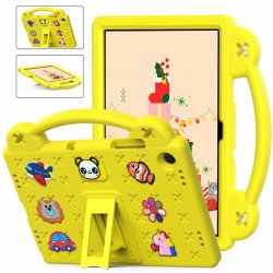 Cartoon Silicone Shockproof Handle Kid Friendly Convertible Kickstand Durable Protective Cover Case for Samsung Galaxy Tab A9 Plus (Yellow) Cartoon Silicone Shockproof Handle Kid Friendly Convertible Kickstand Durable Protective Cover Case for Samsung Galaxy Tab A9 Plus (Yellow)