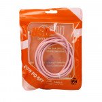 Wholesale 20W PD Fast Charge 6FT USB-C to Lightning Cable Durable Tangle-Free Heavy-Duty Flexible USB Type-C to 8-Pin Lightning Cord in Resealable Bag for Universal iPhone and iPad Devices (Pink)