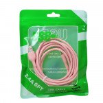 Wholesale 6FT Type-C to USB Cable 2.4A Heavy-Duty Durable Soft Flexible Tangle-Free Charging and Sync Cord Packaged in Resealable Plastic Bag for Universal Cell Phone, Device and More (Pink)