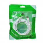 Wholesale 6FT Type-C to USB Cable 2.4A Heavy-Duty Durable Soft Flexible Tangle-Free Charging and Sync Cord Packaged in Resealable Plastic Bag for Universal Cell Phone, Device and More (White)