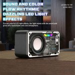 Wholesale Futuristic Transparent Bluetooth Speaker - Lightweight with LED Lights & Type-C Charging V1 for Universal Cell Phone And Bluetooth Device (White)