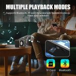 Wholesale Futuristic Transparent Bluetooth Speaker - Lightweight with LED Lights & Type-C Charging V1 for Universal Cell Phone And Bluetooth Device (White)