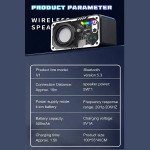 Wholesale Futuristic Transparent Bluetooth Speaker - Lightweight with LED Lights & Type-C Charging V1 for Universal Cell Phone And Bluetooth Device (White)