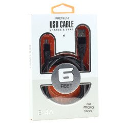 Micro V8V9 2.4A Braided Cloth Strong Durable Charge and Sync USB Cable 6FT (Black) Micro V8V9 2.4A Braided Cloth Strong Durable Charge and Sync USB Cable 6FT (Black)
