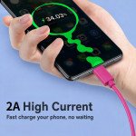 Wholesale V8V9 Micro 2A USB Heavy Duty Cable 6FT (Hot Pink)