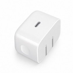 45W GaN USB-C Wall Charger Power Adapter with Foldable Pin (White)