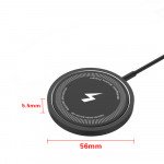 Wholesale 15W Magnetic Wireless Charger with Customizable USB-A and Type-C Dual Ports Converter for Universal Cell Phones and Qi Compatible Device (Black)