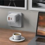 Wholesale 25W PD USB-C and USB-A 3.0A Quick Charge Dual 2 Port House Wall Charger for Phone, Tablet, Speaker, Electronic (Wall - White)
