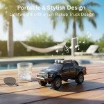 Wholesale Monster Truck Design Portable Wireless Bluetooth Speaker with LED Light for iPhone, Cell Phone, Universal Devices WS589 (Black)