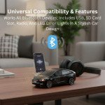 Wholesale Music Express Automobile Portable Wireless Bluetooth Speaker with LED Light WS595 for Universal Cell Phone And Bluetooth Device (Red)