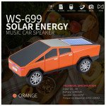 Wholesale Futuristic Cybercar-Inspired Bluetooth Speaker with Solar Charging, LED Lights & FM Radio WS699 (Orange)