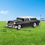 Wholesale Vintage Style Vinyl Roof Car Design Automobile LED Lights Bluetooth Wireless Speaker WS-1955 for Universal Cell Phone And Bluetooth Device (Black)