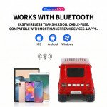 Wholesale SUV Shaped Compact Rugged Off-Road Vehicle Design Bluetooth Wireless Speaker with LED Lights WS591 for Universal Cell Phone And Bluetooth Device (White)